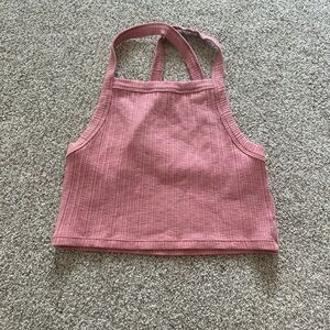 American eagle cropped racer back tank